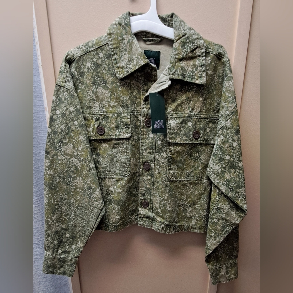Wild Fable Green Patterned Jacket